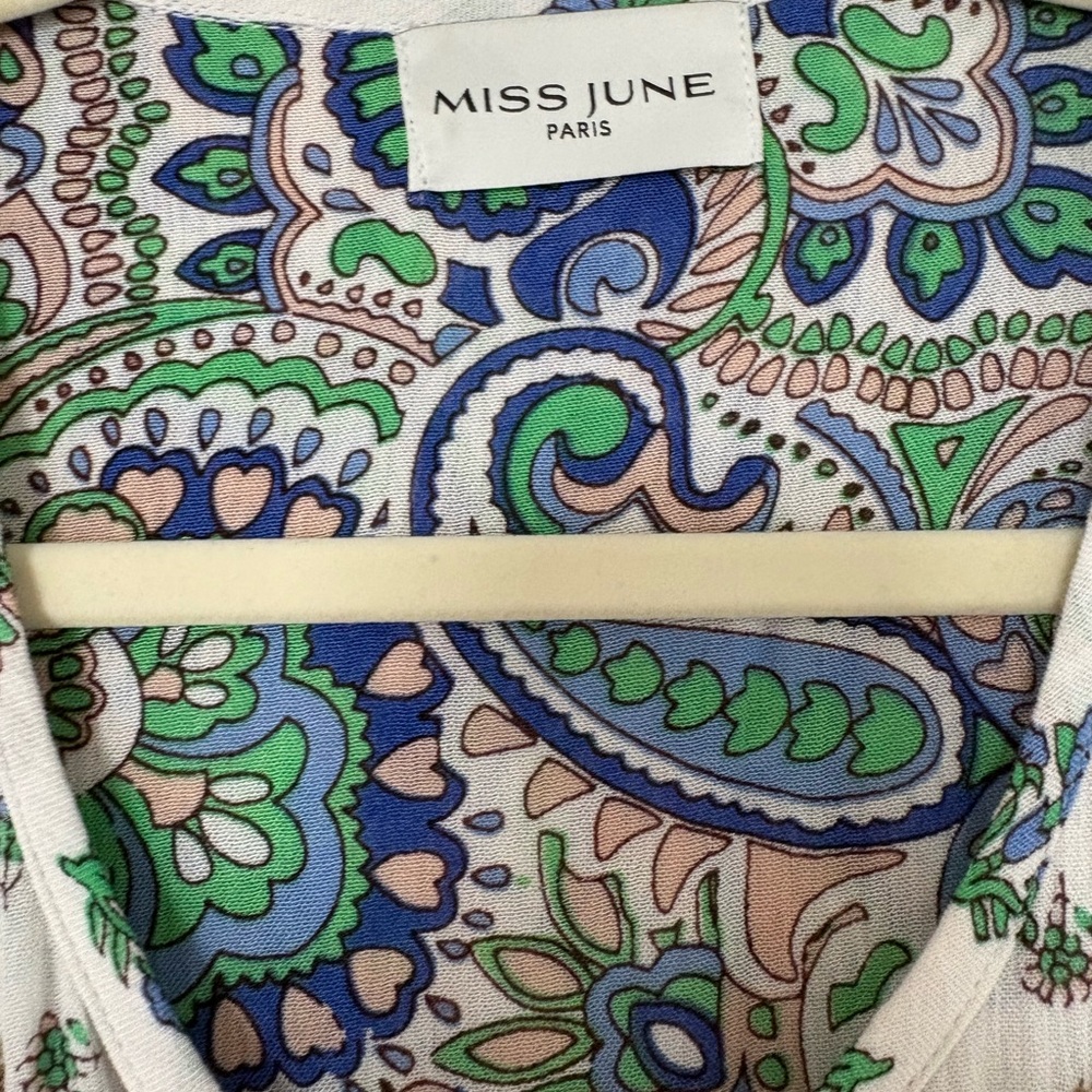 LAST CHANCE !!!! FESTIVAL CHIC!!!Boho Paisley Peasant Top!!! - Picture 3 of 5